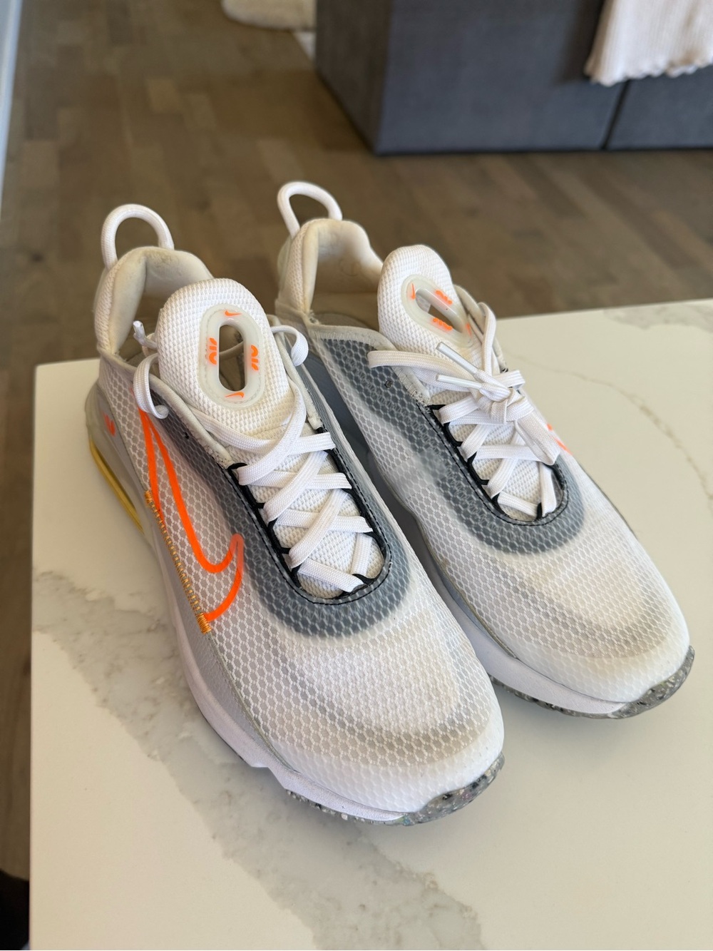 Nike Cream/White Low-Top Athletic Sneakers